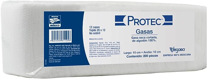 GASA PROTEC 10X10 200 PZAS PAQ