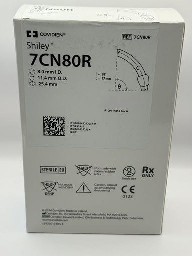 [7CN80R] CANULA DE TRAQUEOSTOMIA CON BALON TAPERGUARD 8.0 MM SHILEY